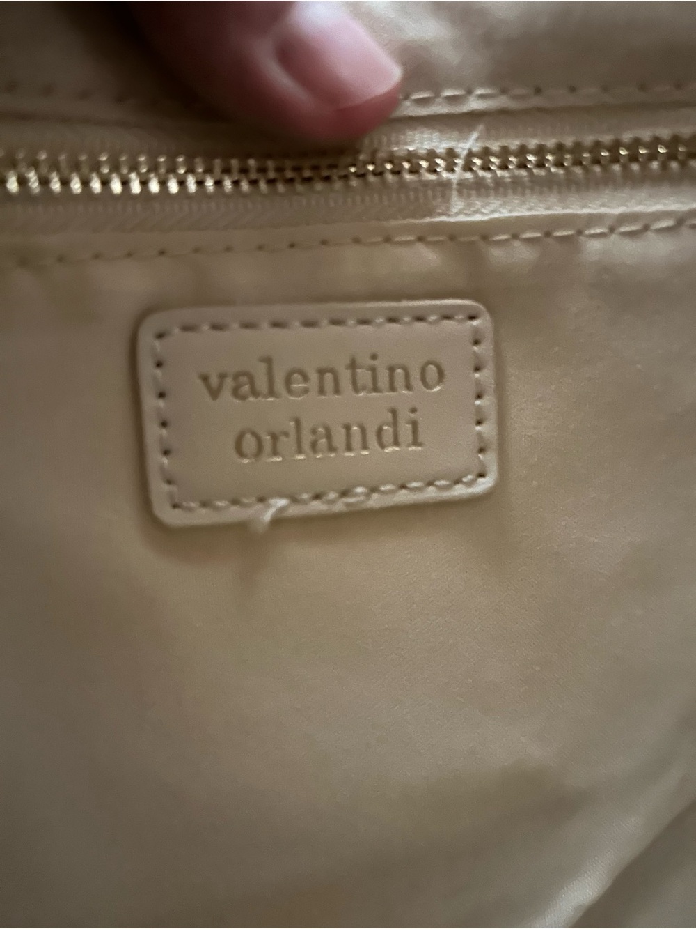 Valentino Orlandi Ivory Studded Hobo Bag with Matching Coin Pouch Bag - Picture 5 of 5
